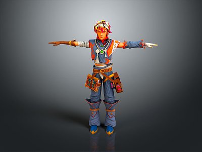 cosplay costume online game female warrior anime costume animation costume 3d model