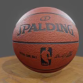 Spalding Orange NBA Official Game Basketball On Wooden Surface Sports Equipment