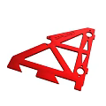 Red Sealed Mechanical Metal Bracket With Structural Frame And Durable Design 3d model