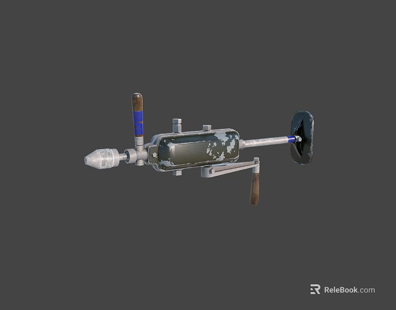 Durable Hardware Tool With Metal Construction And Wooden Handles For Repair Work 3d model 