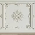 European-style carved lines 3d model