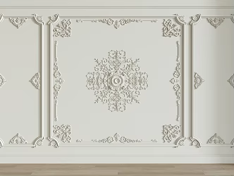 European-style carved lines 3d model
