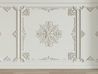 European-style carved lines 3d model