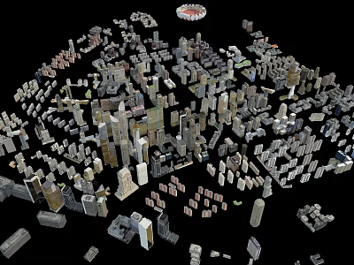 Urban Building Complex With Diverse Architectural Models And Various Structural Designs 3d model