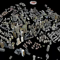 Urban Building Complex With Diverse Architectural Models And Various Structural Designs 3d model