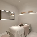 Modern Beauty Hair Salon Interior Design With White Reception Desk And Lighting
