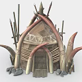 Primitive Horde Primitive Architecture Orc House 3d model