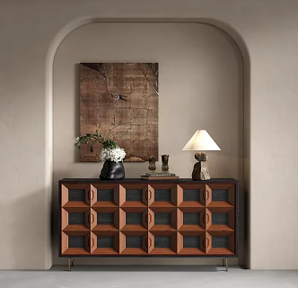 Ancient Entrance Cabinet End View Cabinet Side Cabinet Low Cabinet Decorative Cabinet Table Lamp Jewelry Combination 3d model