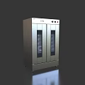 Stainless Steel Double Door Kitchen Appliance With Glass Windows And Control Panel