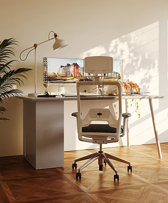 Modern Desk Chair Desk 3d model
