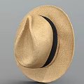 Classic Straw Hat with Black Band Stylish Summer Fashion Accessory for Outfits