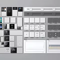 Modern switch socket switch 3d model