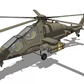 Military Attack Helicopter Z 10 Model With Olive Green Body And Mounted Missiles