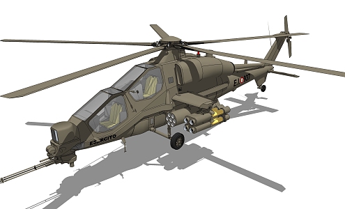 Modern Helicopter 3d model