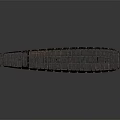 Traditional Handcrafted Wooden Boat With Intricate Brown Wood Texture On Gray Background