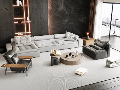 Quiet sofa tea table combination