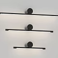 Modern Black Wall Lights with Sleek Linear Design and Circular Top for Contemporary Decoration