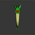 3D Green Dragon Character With Angry Expression Sharp Teeth Wings Standing Legs And Snake-like Body