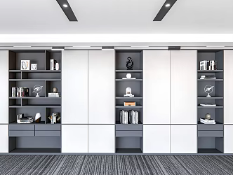 Modern Bookcase Decorative Cabinet Wall Cabinet Storage Cabinet 3d model