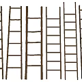 Different Sizes And Styles Wooden Ladders Essential Hardware Tools For Home Use