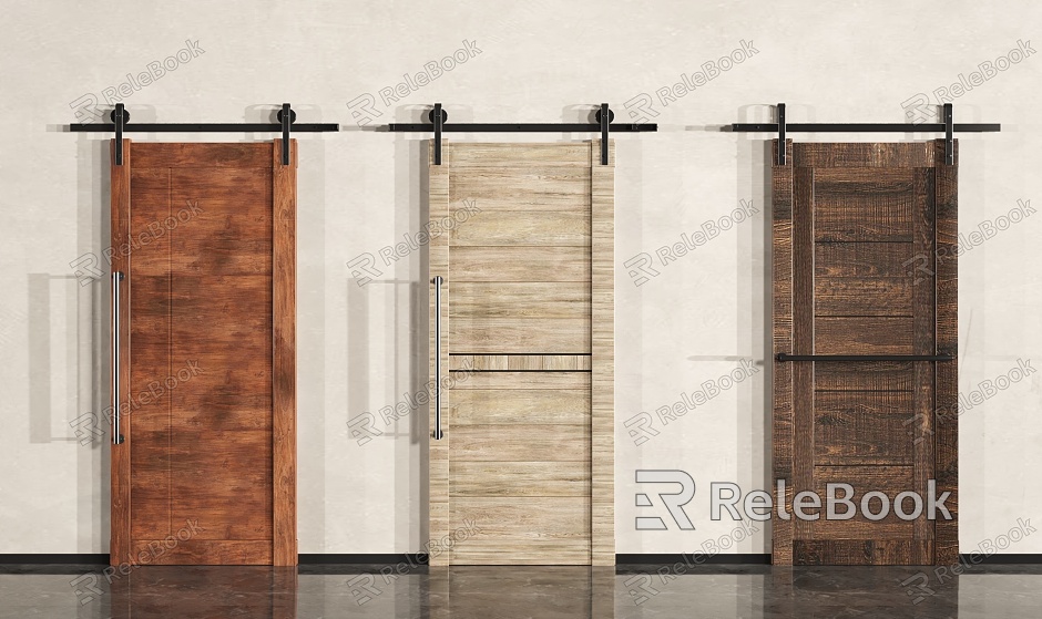 Barn Door Wooden Door Nature Barn Door sliding door model