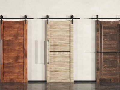 Barn Door Wooden Door Nature Barn Door sliding door model