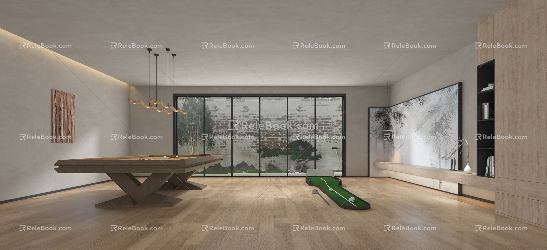 Billiard Room Golf 3d model