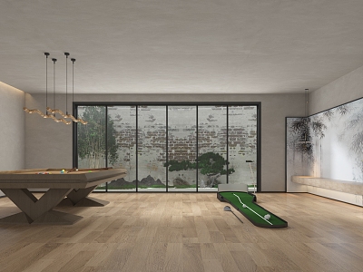 Billiard Room Golf 3d model