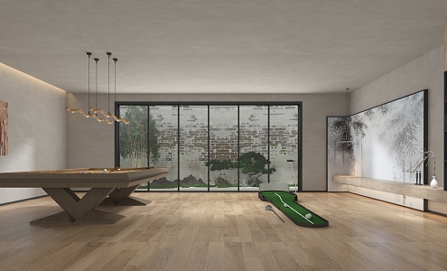 Billiard Room Golf 3d model