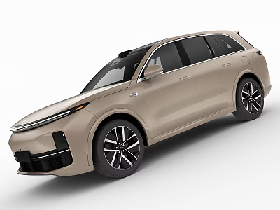 Modern Beige SUV Car With Sleek Body Design And Black Alloy Wheels 3d model