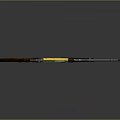 Vintage Rifle With Wooden Stock Metal Barrel Ammunition Box And Yellow Bullets