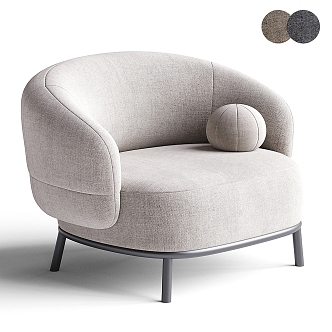 Modern Single Sofa Leisure Chair 3d model