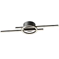 Modern Black Ceiling Light With Circular Ring And Horizontal Bars Design 3d model
