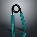 Modern Grip Strengthener With Teal Non Slip Handles And Black Metal Frame