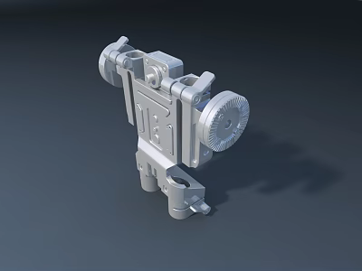 Smart Machine Precision Mechanical Component With Gear Bracket And Metal Structure 3d model