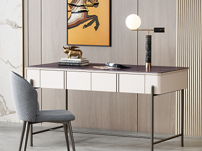 Light Luxury Desk and Chair model