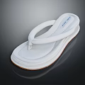 White Flip Flops With Thick Comfortable Sole Casual Summer Footwear Design