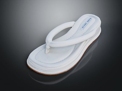 Modern Slippers Plastic Slippers Flat Floor Slippers Leather Slippers 3d model