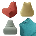 Red and Light Green Fabric Bean Bag Chairs for Comfortable Home Seating