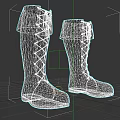 Black Leather Tall Lace Up Boots With Classic Design And Comfortable Fit
