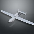 White Fixed Wing Drone With Extended Wings And Aerodynamic Body Structure 3d model