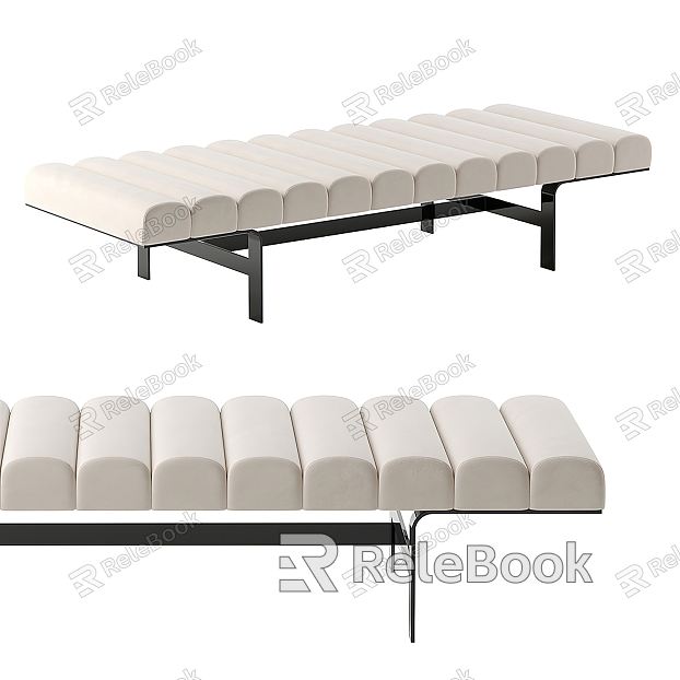 Modern Bed End Stool Bench model