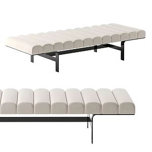 Modern Bed End Stool Bench 3d model