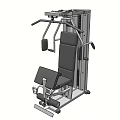 Multifunctional Home Gym Equipment With Metal Frame And Black Seats For Strength Training