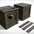 Practical Rustic Wooden Storage Boxes With Matching Planks For Home Organization