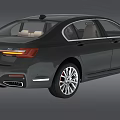 Black BMW Luxury Sedan With Light Beige Interior LED Headlights And Chrome Grille