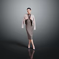Elegant Modern Women's Coat And Dress With Classic Design And Comfortable Fabric