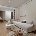 Hotel Guest Room Modern Interior With White Sofa Wooden Floor TV And Coffee Table