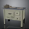 Vintage White Elstar Electric Cooker With Two Circular Cooktops Covered Pot Drawer And Cabinet Door