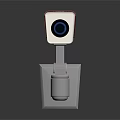 Projection Monitoring Smart Security Camera Red And White Design With Metal Bracket Installation
